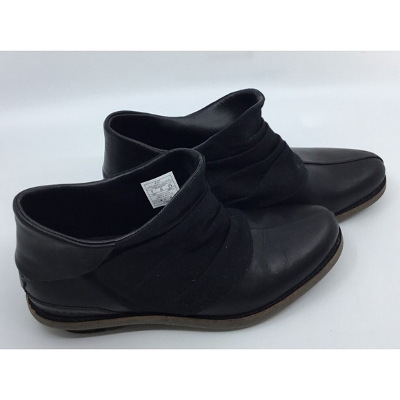 Merrell Black Leather Ankle Boots Womens Sz 7 Adaline Bluff Select Grip Pull On - Picture 4 of 6